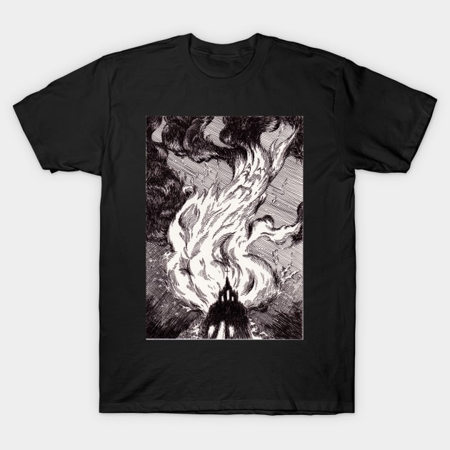 Raging flames T-Shirt by ShumsterArt